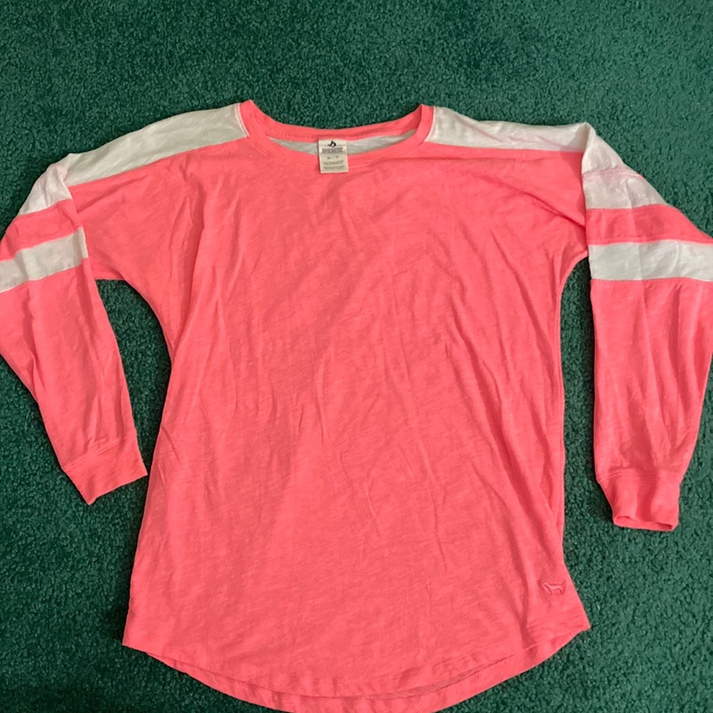 PINK by Victoria’s Secret Oversized Long Sleeve Jersey T-shirt Sz XS